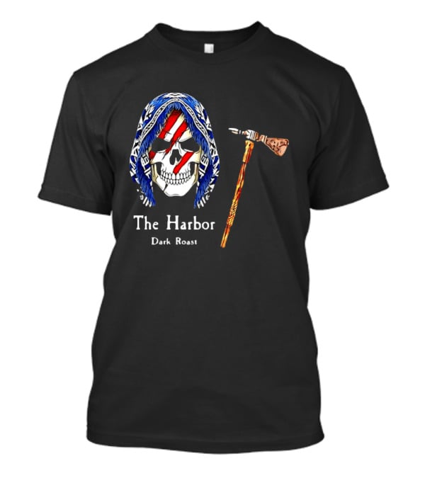 America Skull The Harbor Dark Roast Tomahawk T-Shirt