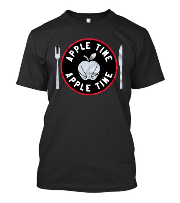 Apple Time Apple Time Basketball Fork Knife T-Shirt