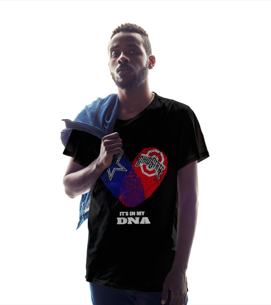 Dallas Cowboys Star And Ohio State Buckeyes Logo It's In My DNA T-Shirt