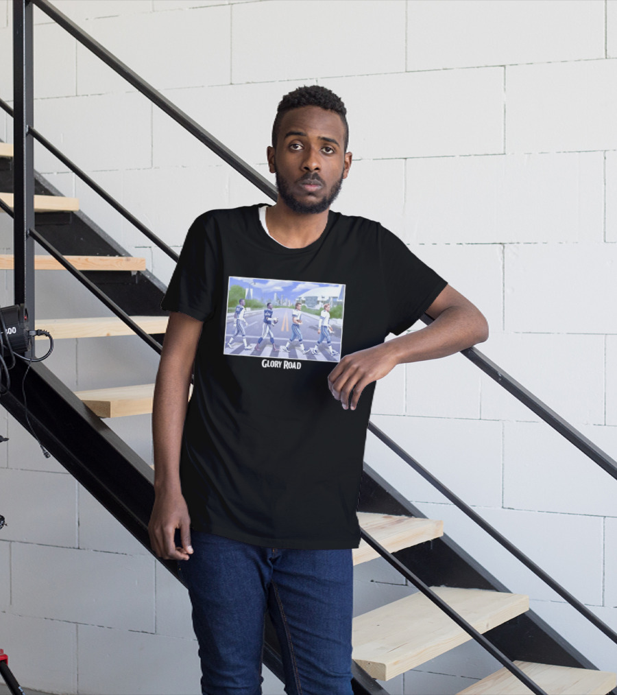 Dallas Cowboys Iconic Players Walking Glory Road Stadium T-Shirt