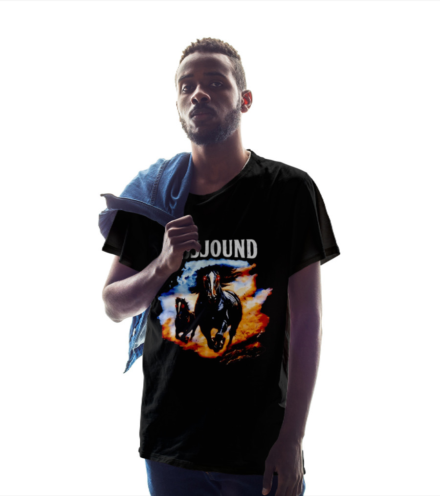 JJJJound 90s Horses Running With Fiery T-Shirt