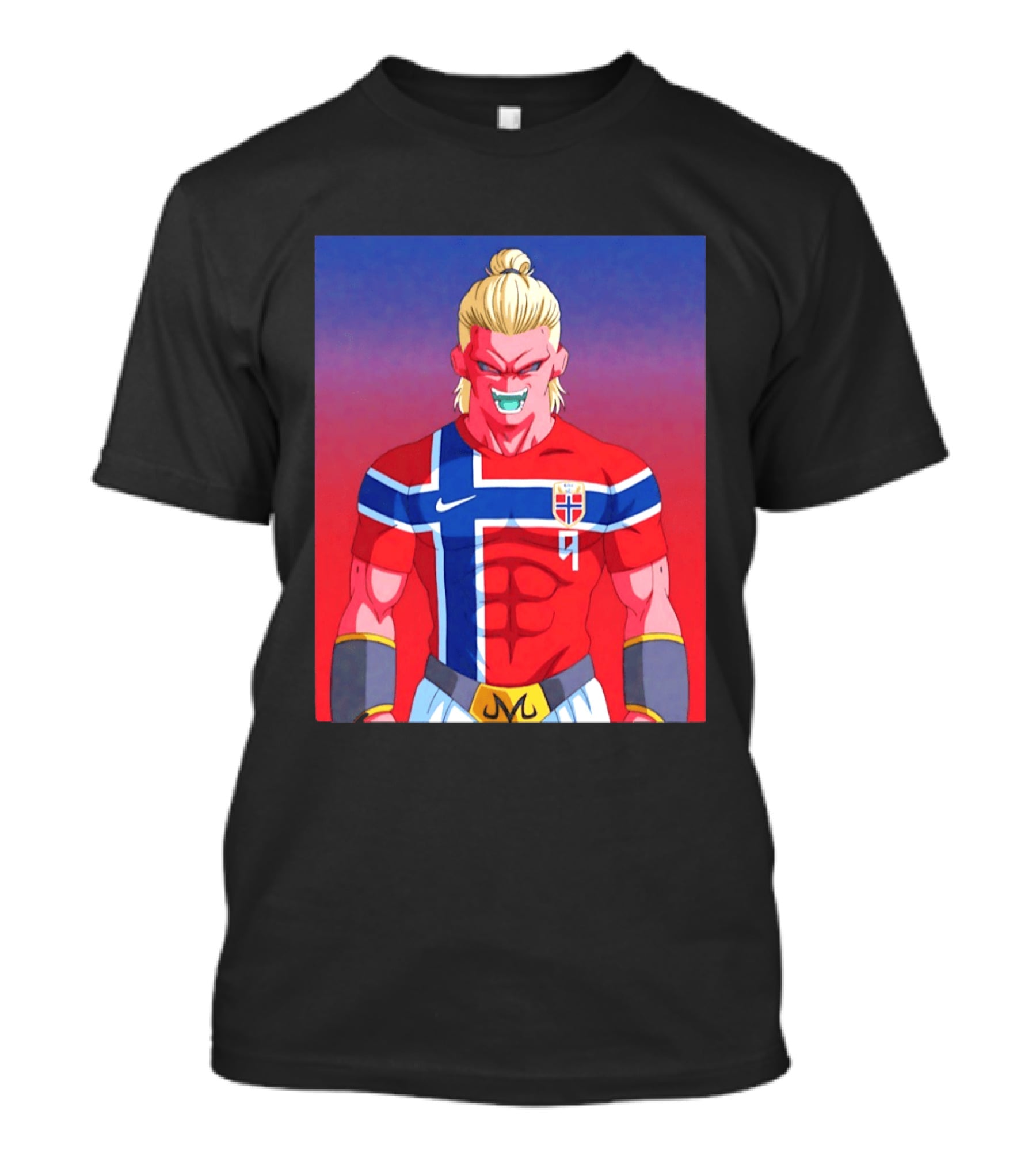 Erling Haaland As Dragon Ball Z Majin Buu With Norway Jersey 9 T-Shirt