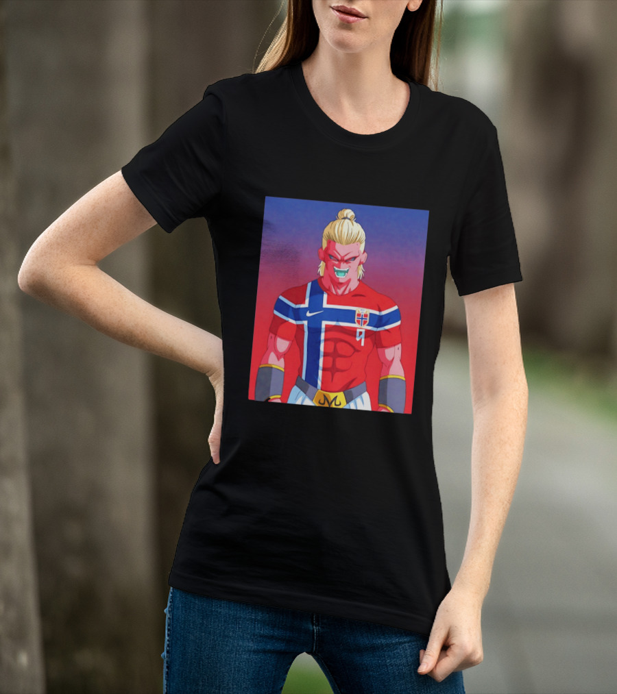 Erling Haaland As Dragon Ball Z Majin Buu With Norway Jersey 9 T-Shirt