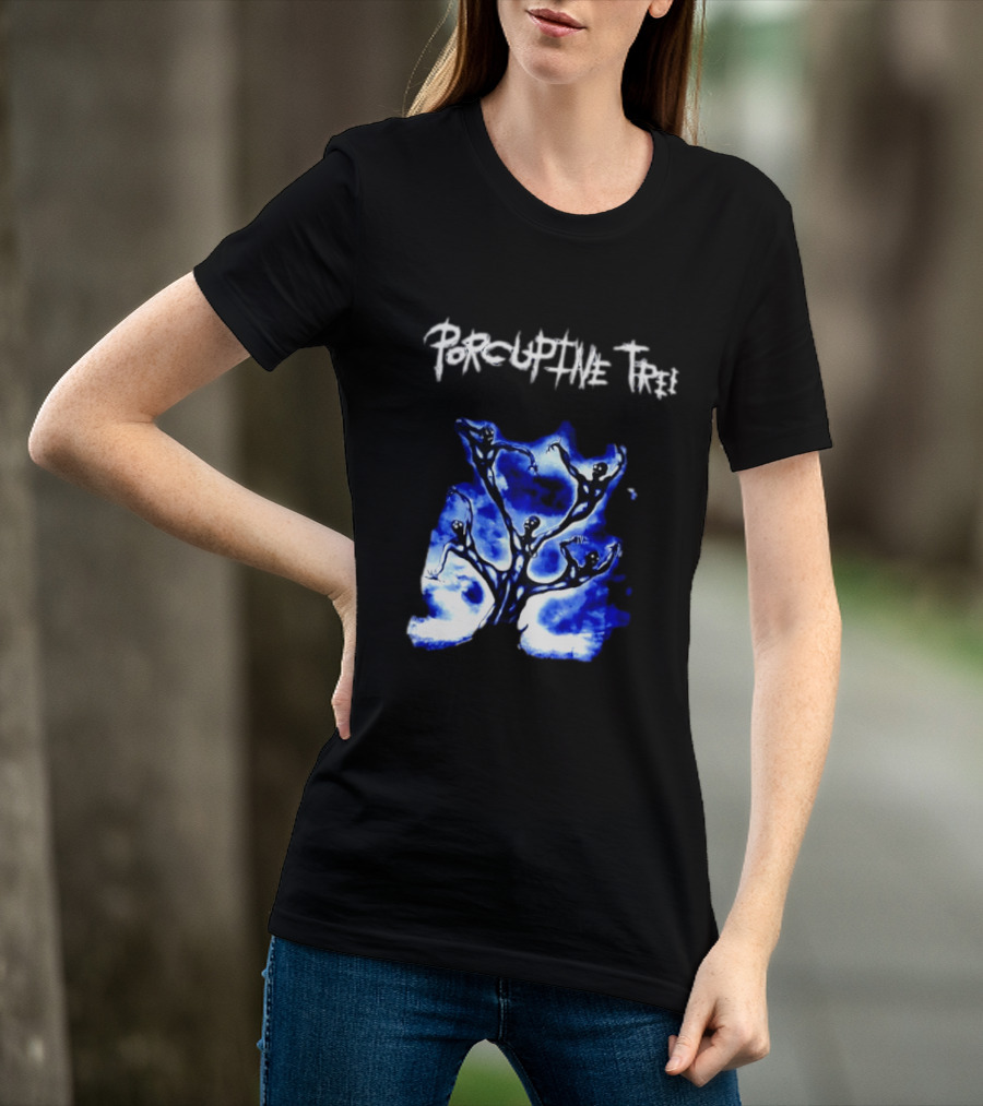 Porcupine Tree Ecelna Rock And Roll Blue Abstract Figures T-Shirt