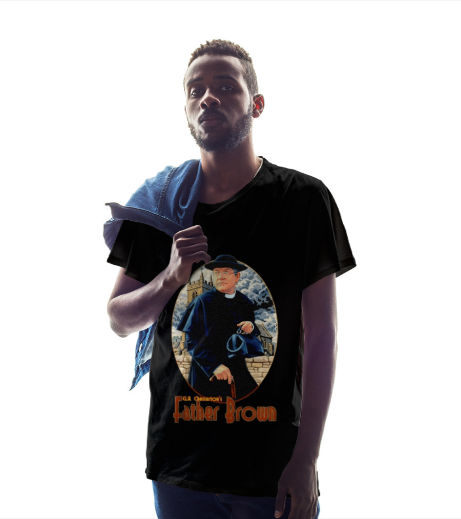 G.K. Chesterton's Father Brown Detective Church Mystery Scene T-Shirt