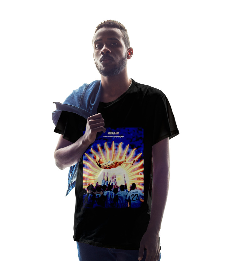 MESSIAH A Savior Or Liberator Of A Group Of People Soccer Celebration Iconic Moment T-Shirt