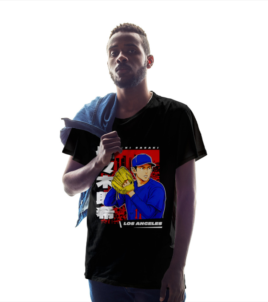 Roki Sasaki Los Angeles Baseball Japanese T-Shirt
