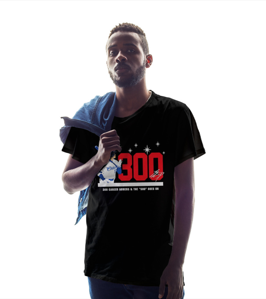 Shohei Ohtani 300 Homers The Sho Goes On Baseball T-Shirt