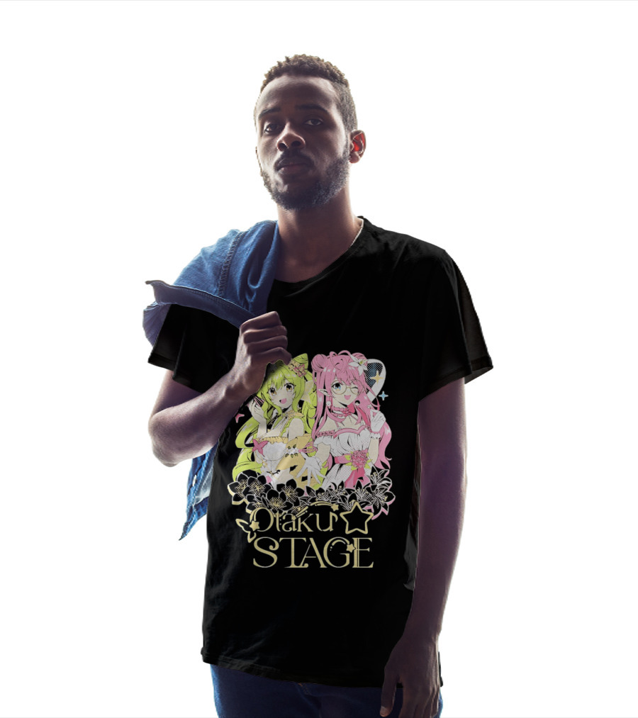 Otaku Stage Manga Kawaii Anime Girls Floral T-Shirt