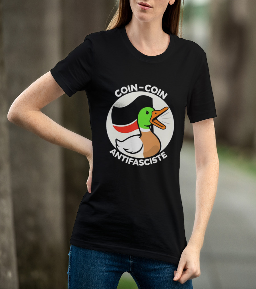Coin Coin Antifasciste Duck Antifa Protest T-Shirt