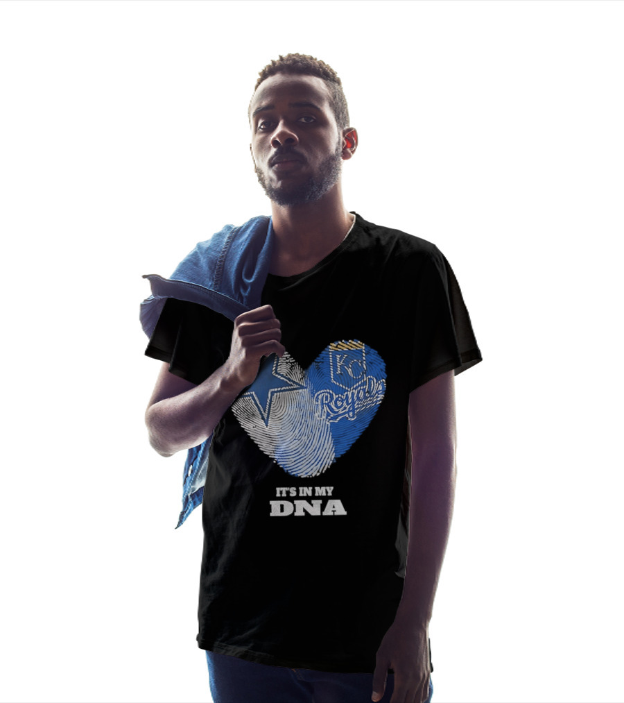 Dallas Cowboys Kansas City Royals Heart It's In My DNA T-Shirt