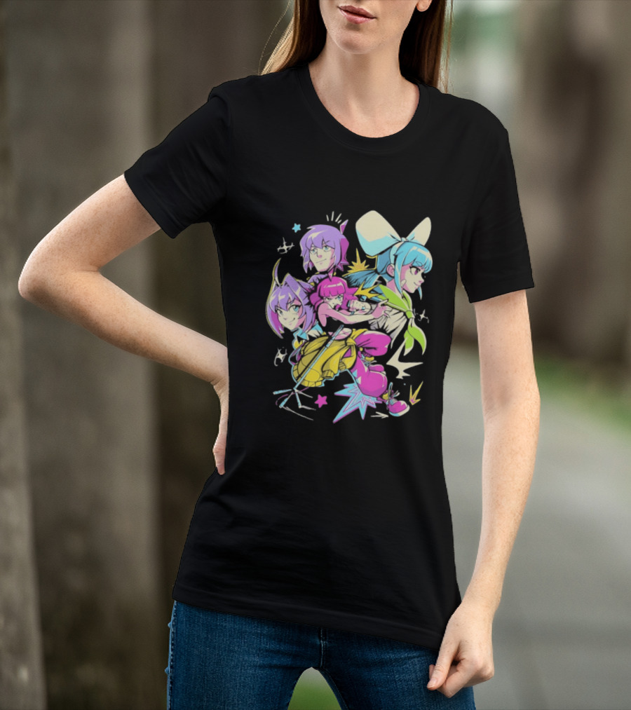 Unbeatable Video Game Anime Characters Colorful T-Shirt