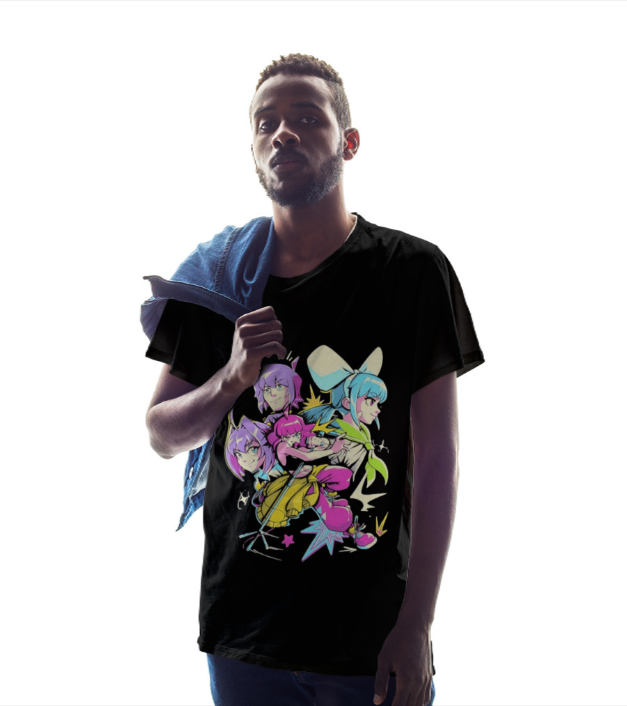Unbeatable Video Game Anime Characters Colorful T-Shirt