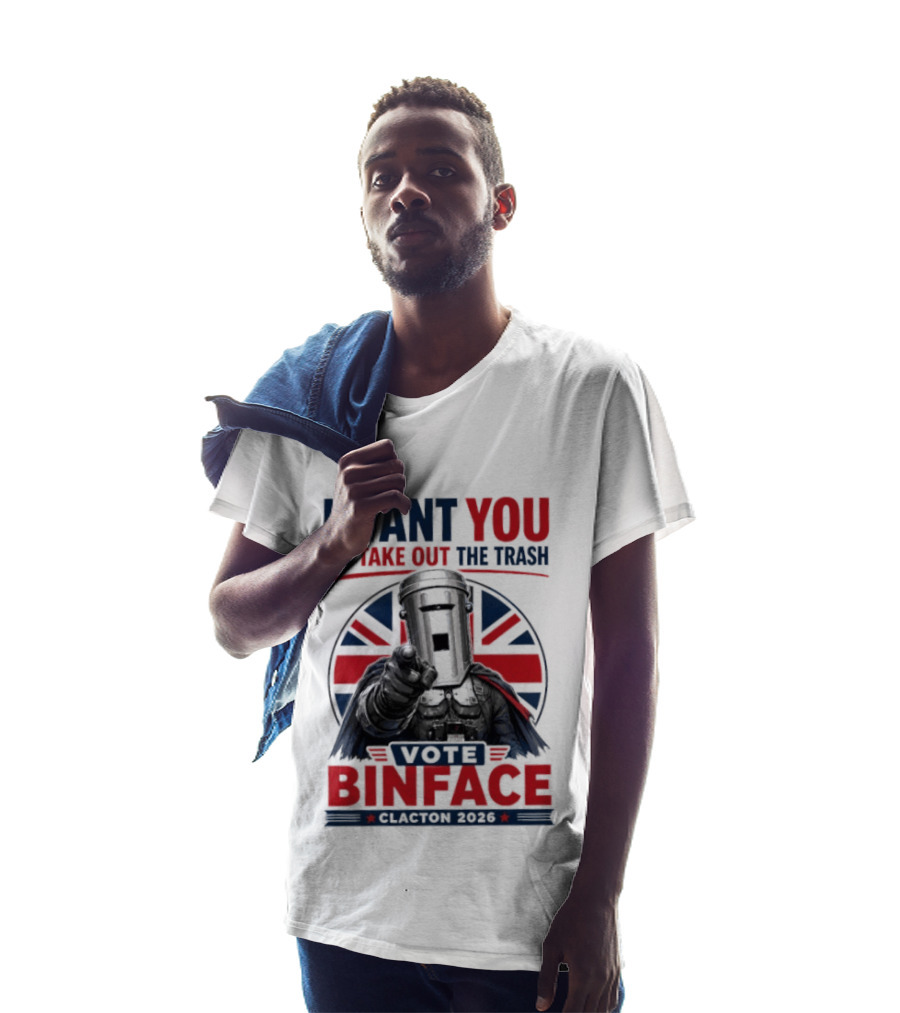 Vote Binface I Want You To Take Out The Trash Clacton 2026 T-Shirt