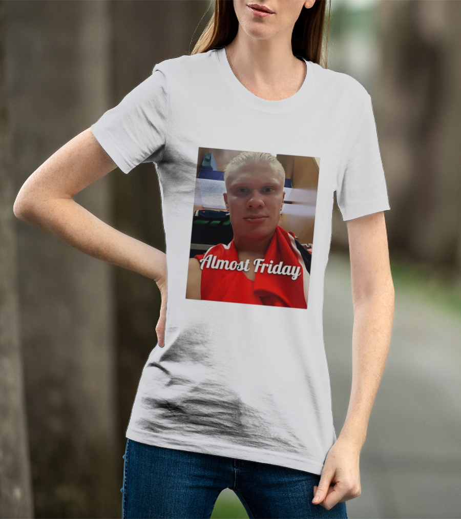 Haaland Selfie Almost Friday Locker Room Photo T-Shirt