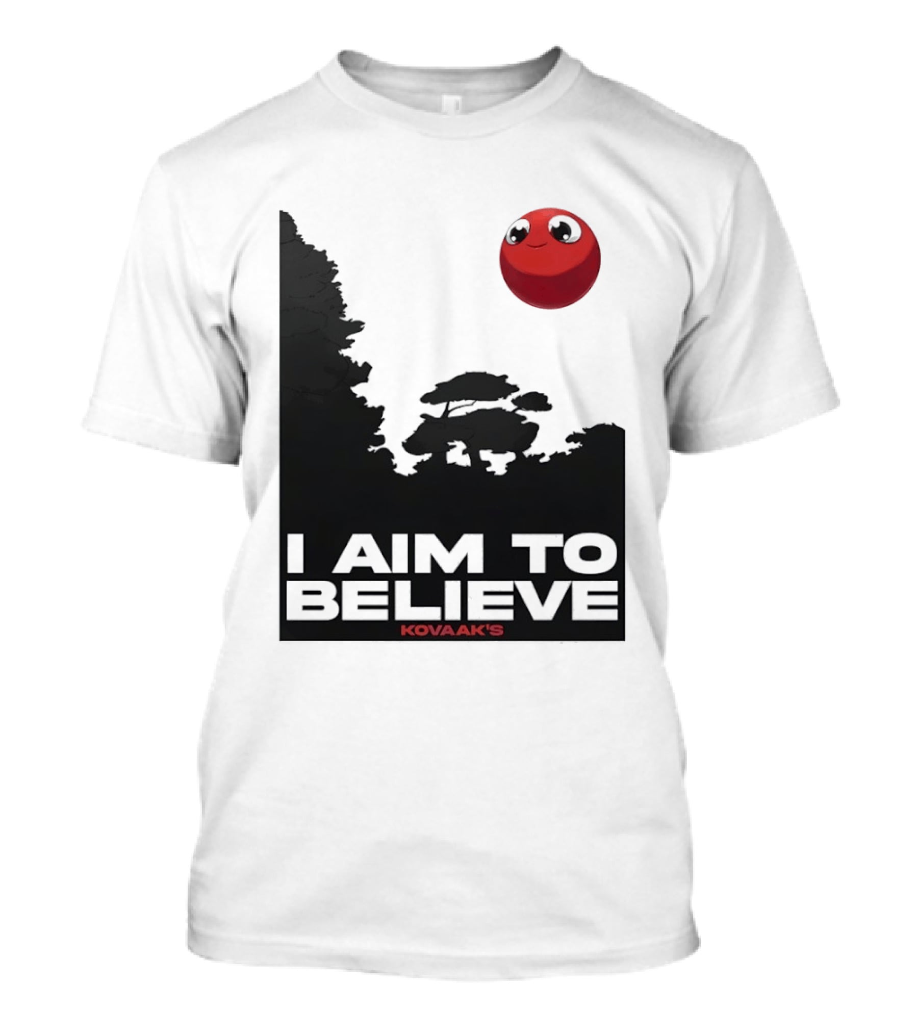 Kovaak's I Aim To Believe Red Ball T-Shirt