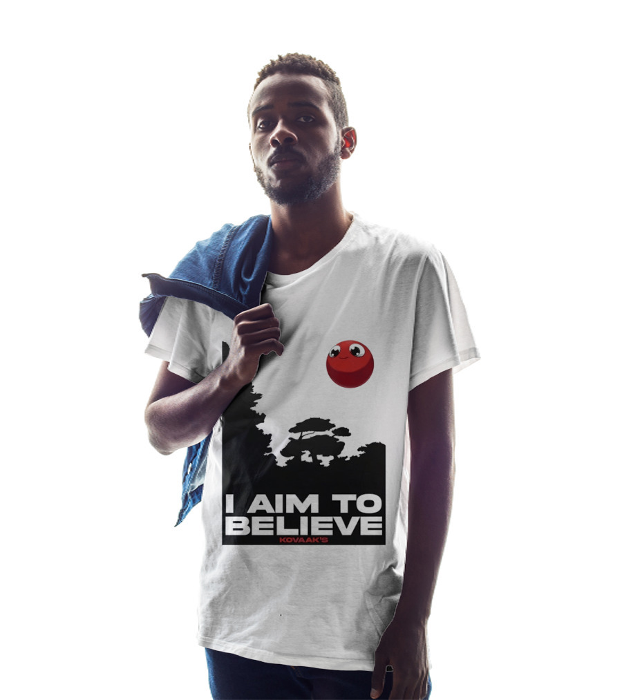 Kovaak's I Aim To Believe Red Ball T-Shirt