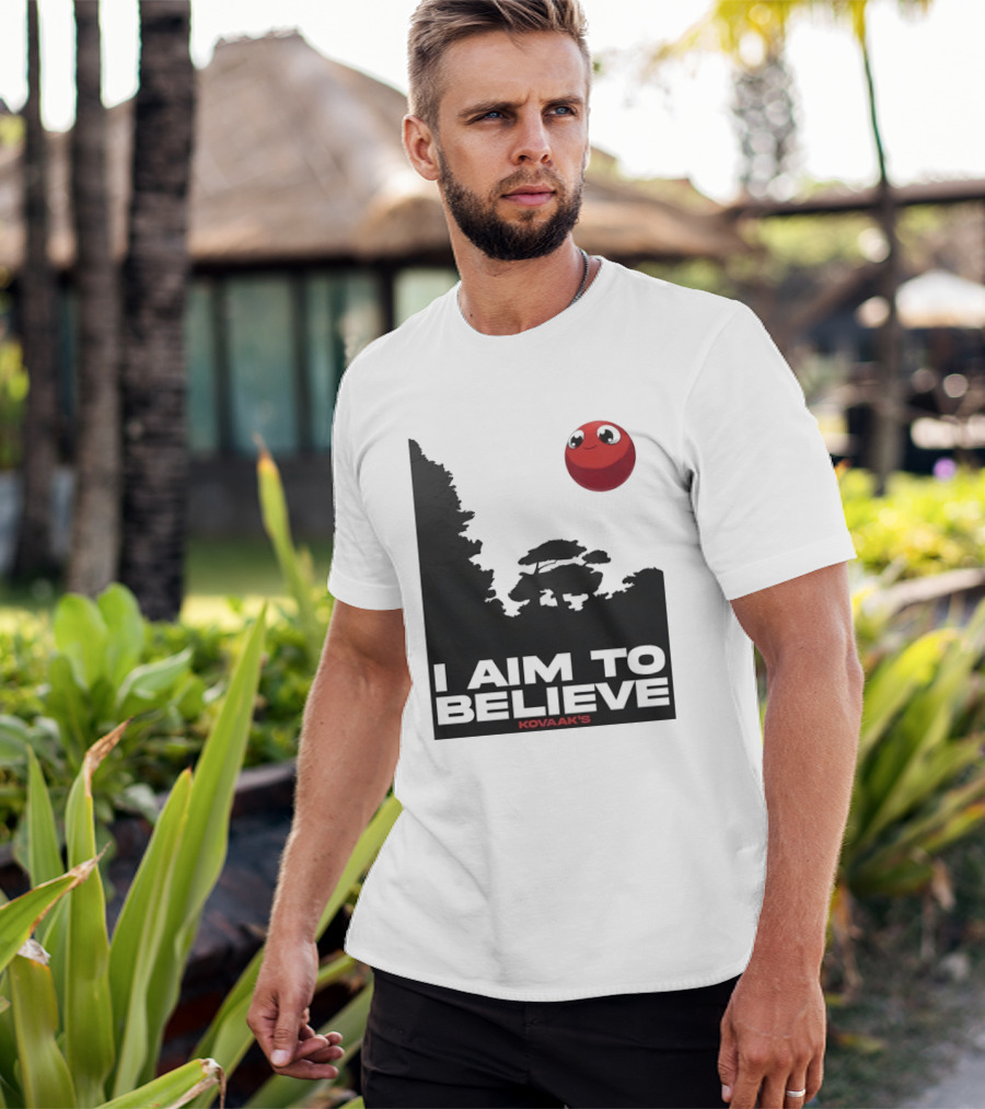 Kovaak's I Aim To Believe Red Ball T-Shirt