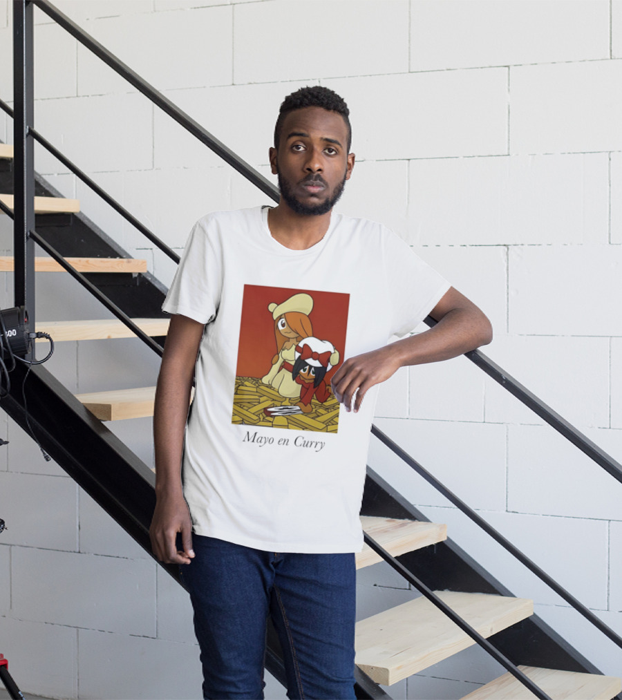 Mayo En Curry Anime Characters On Fries T-Shirt