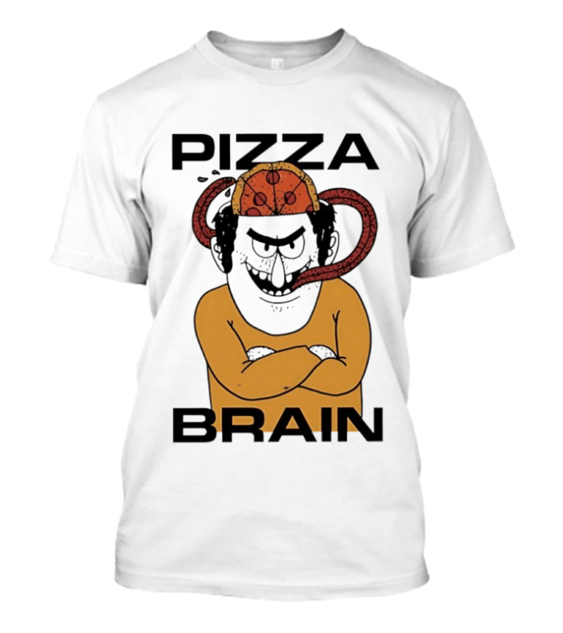 Pizza Brain Cartoon Perry Pizza Hat Monster T-Shirt