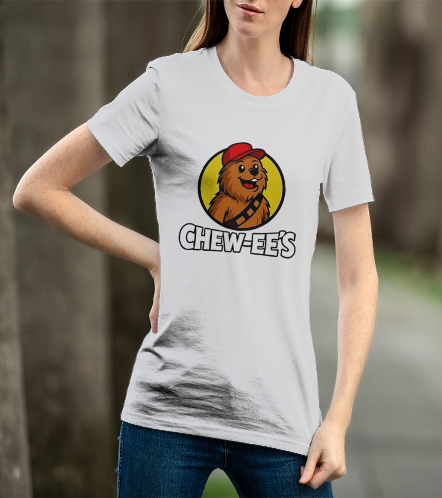 Chew Ee's Chewbacca Fast Food Character With Red Cap T-Shirt