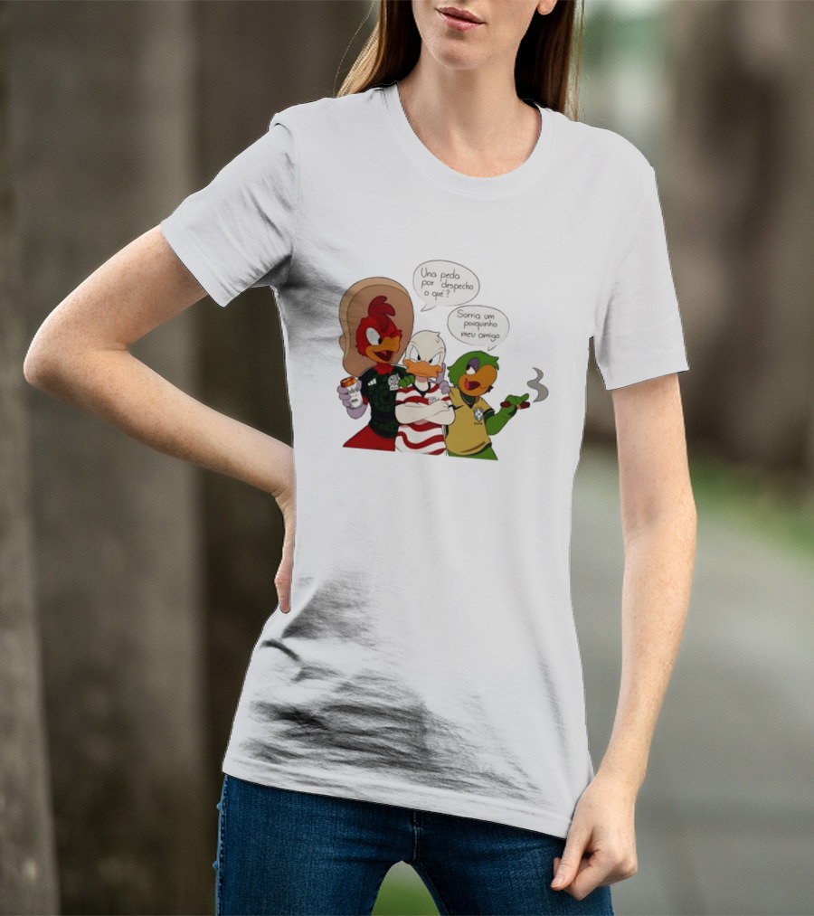 The Three Caballeros Panchito Pistoles Donald Duck José Carioca México USA Brazil Jerseys Soccer Fan Collection T-Shirt