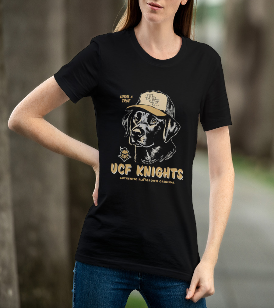 UCF Knights Loyal And True Black Lab Dog Authentic Florgrown Original T-Shirt