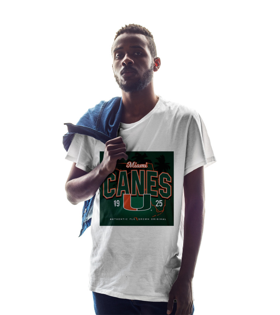 Miami Hurricanes Canes U Authentic Flo Grown 1925 Palm Trees T-Shirt