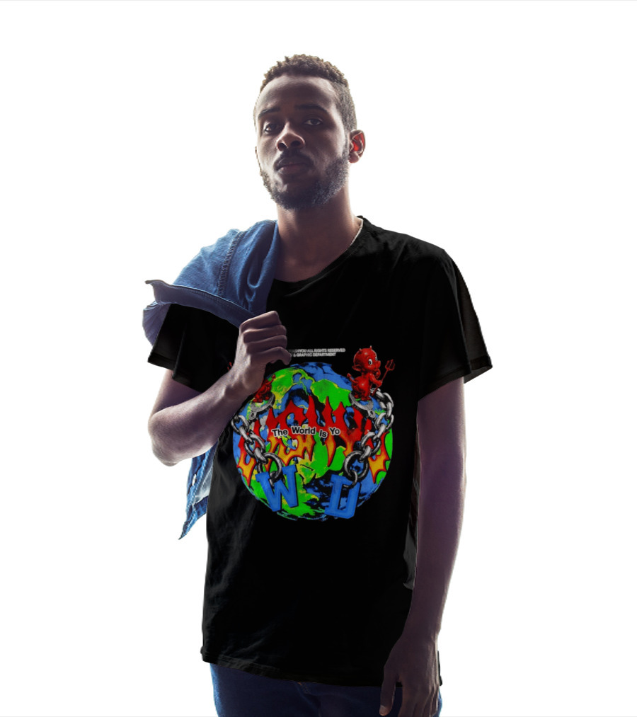 Washyou Devil Chain World Is Yours WJ Planet Flames T-Shirt