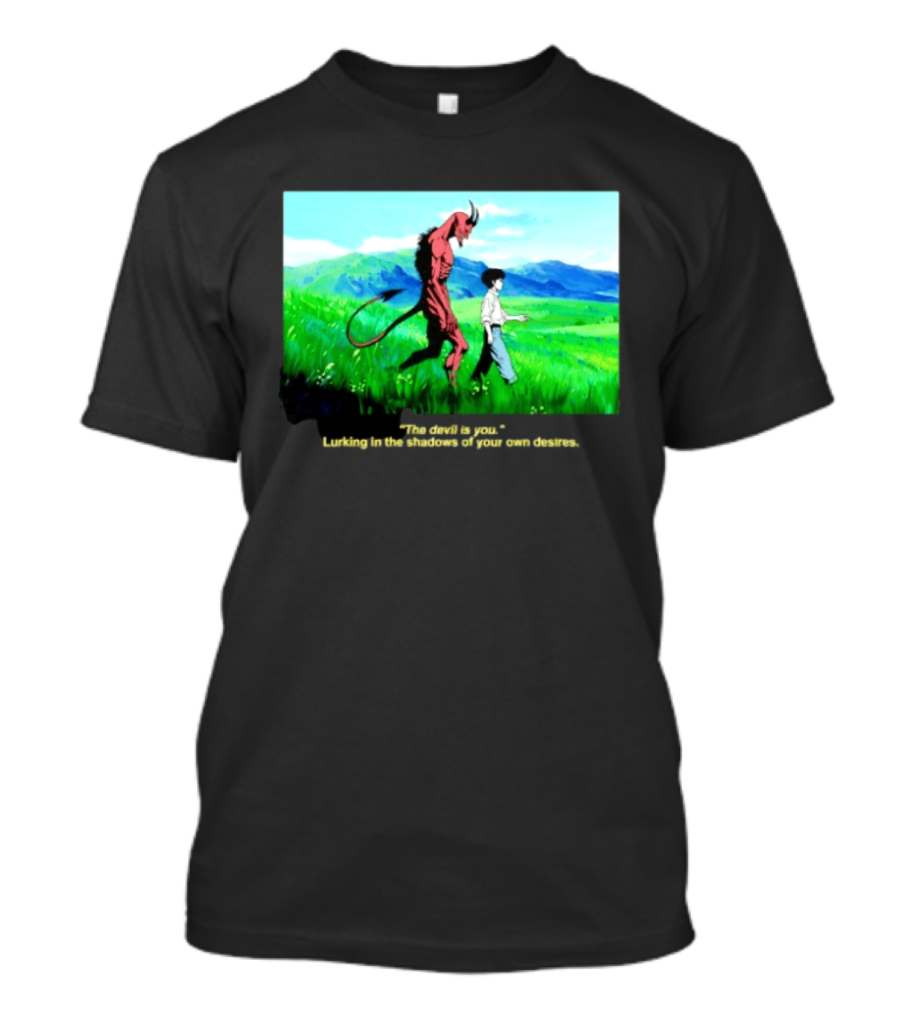 The Devil Is You Lurking In The Shadows Of Your Own Desires Anime Character Scene T-Shirt