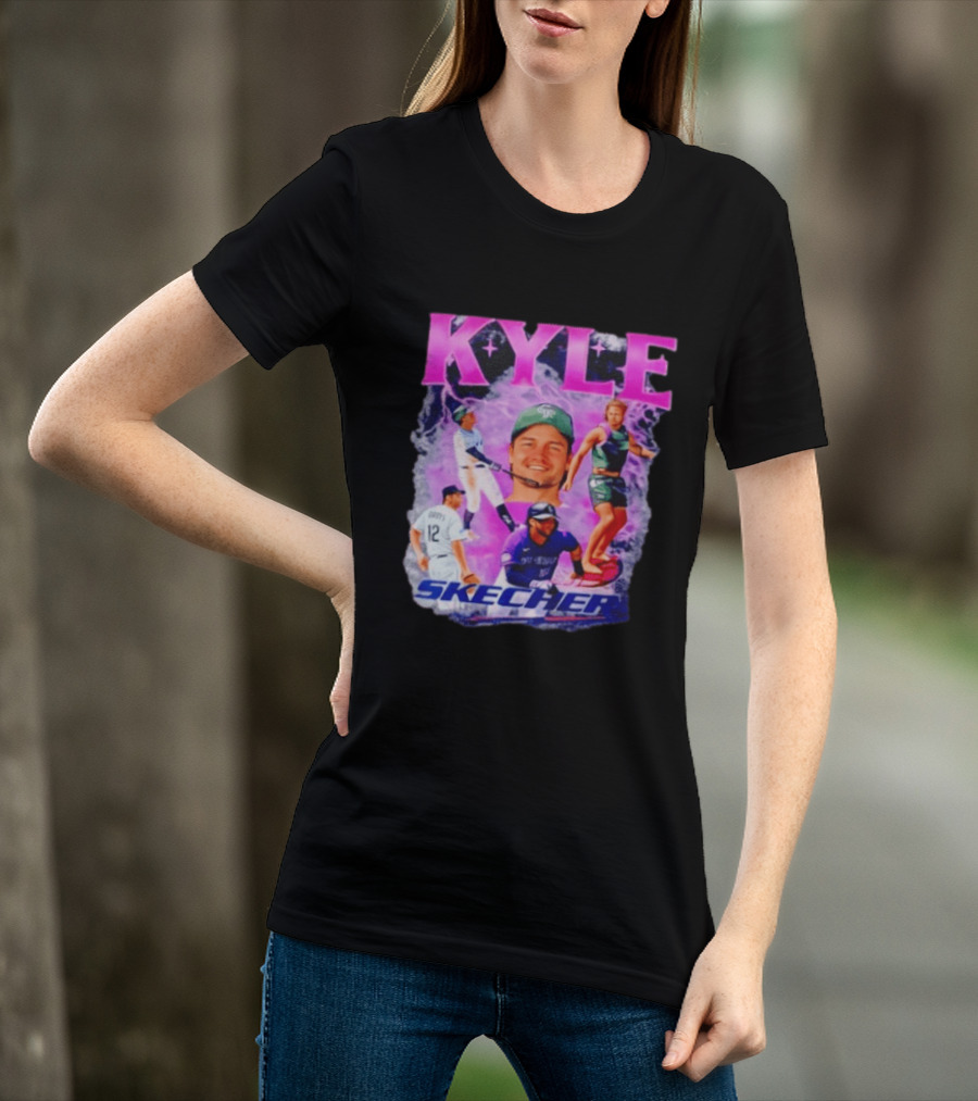 Kyle Groys Skecher Collage Baseball Dodgers > T-Shirt