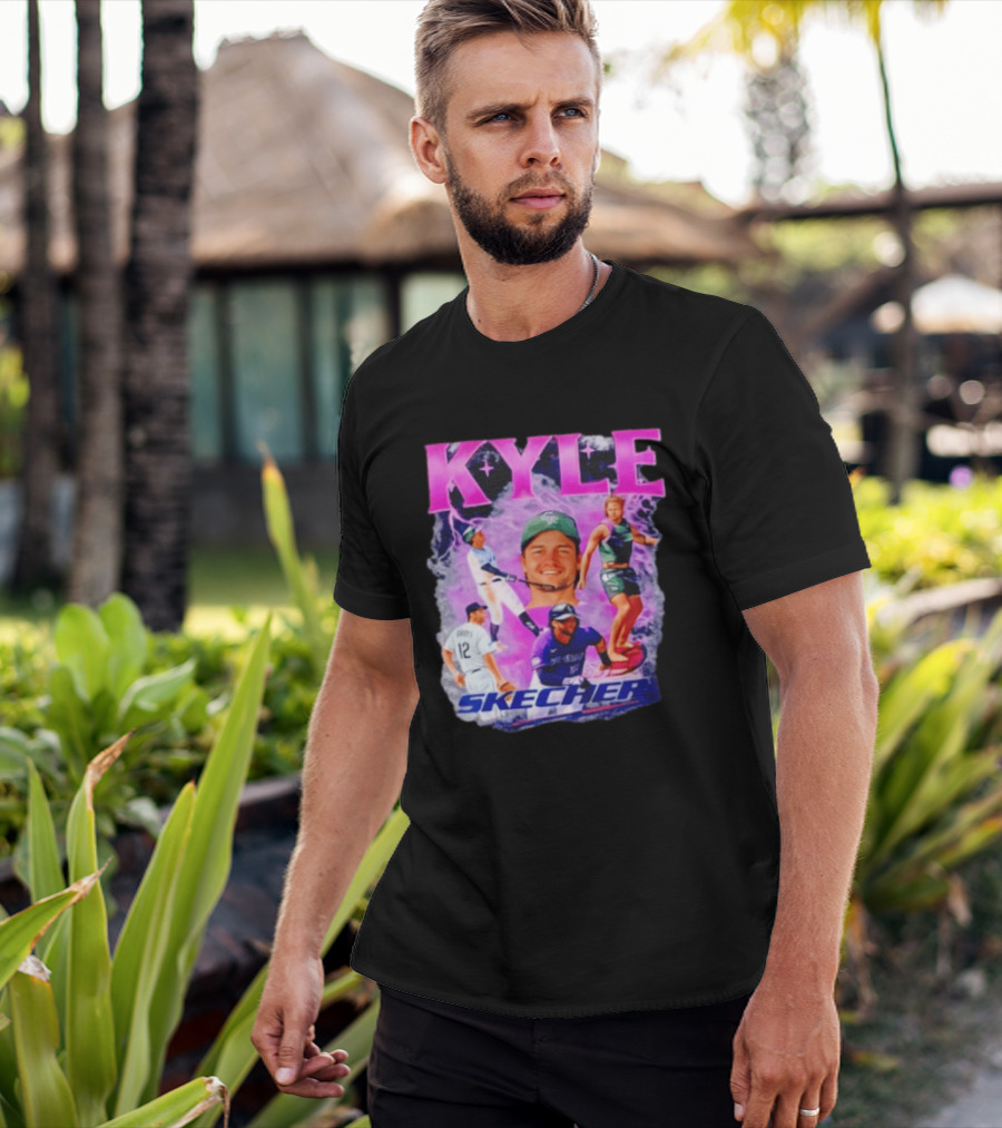 Kyle Groys Skecher Collage Baseball Dodgers > T-Shirt