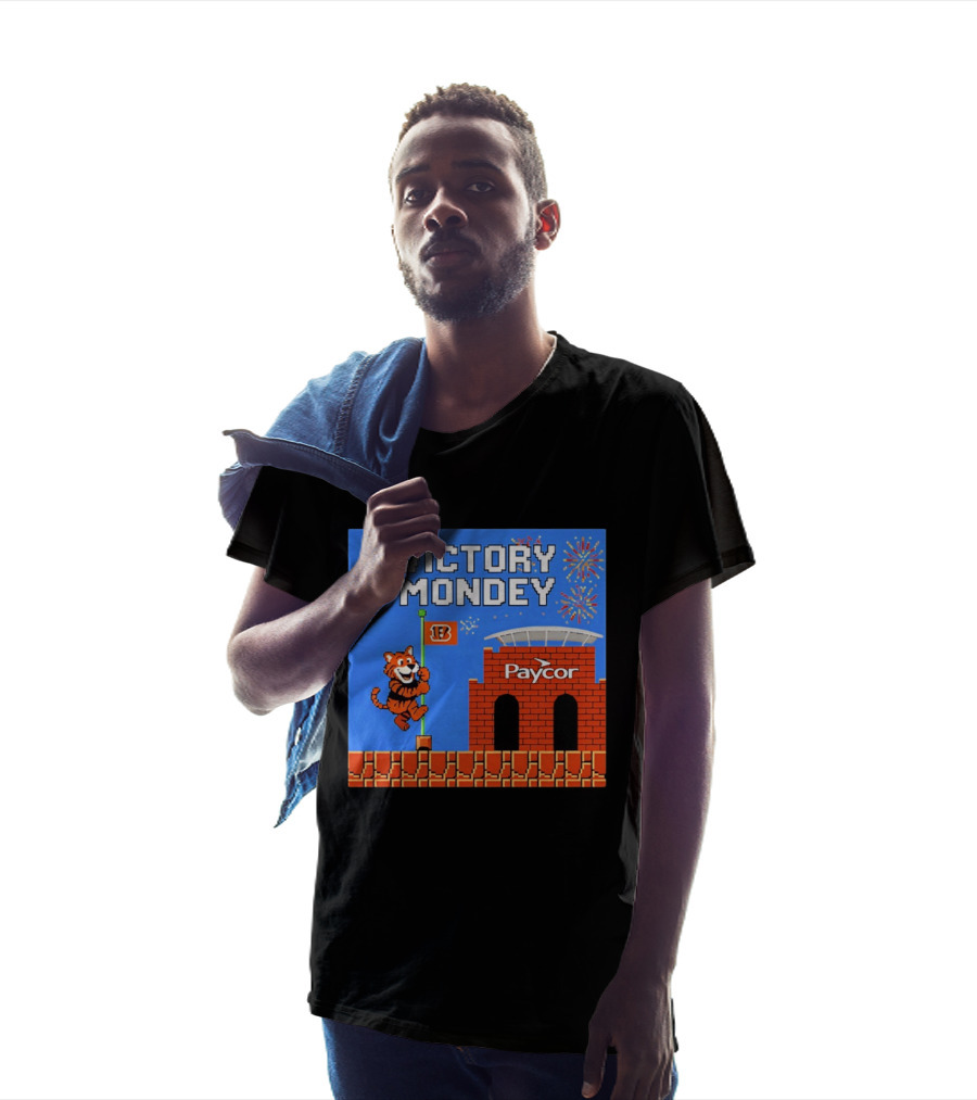 Cincinnati Bengals Victory Mondey Pixel Art Tiger Paycor Stadium Celebration T-Shirt