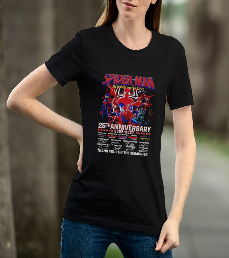 Spider Man Brand New Day 25th Anniversary 2002 2027 Thank You For The Memories T-Shirt