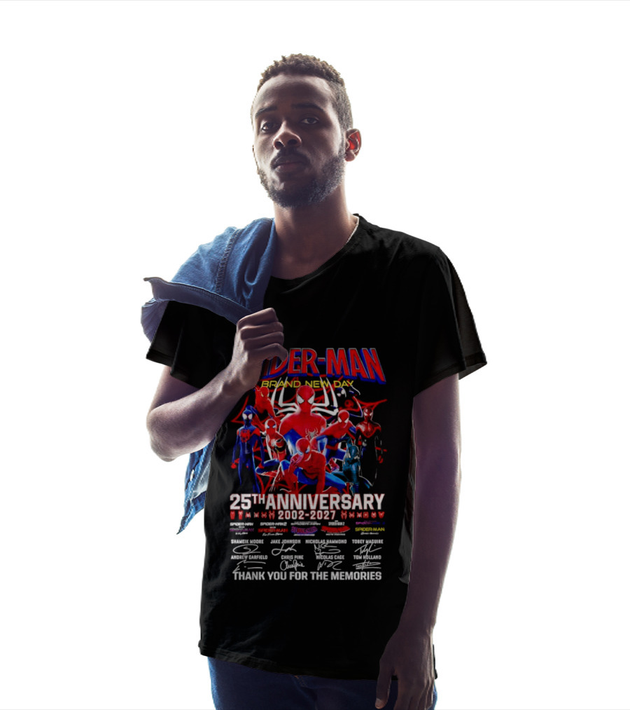 Spider Man Brand New Day 25th Anniversary 2002 2027 Thank You For The Memories T-Shirt