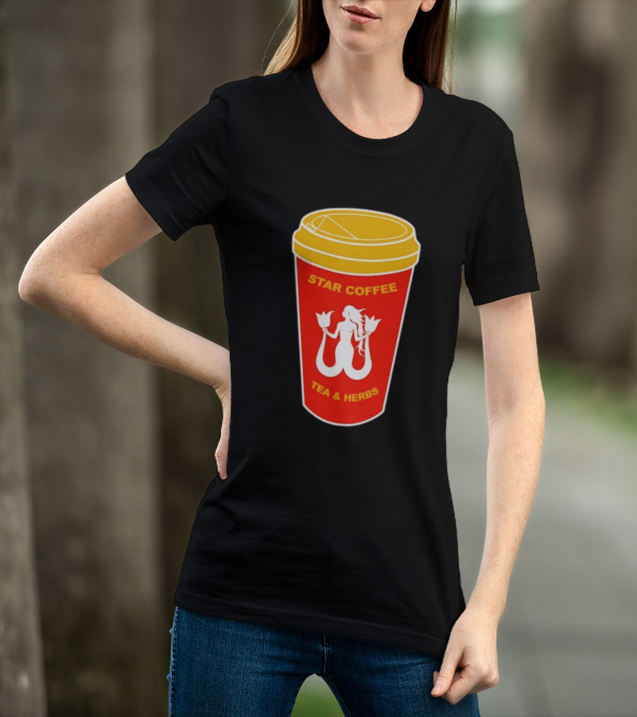 Star Coffee Tea & Herbs Mermaid Cup T-Shirt