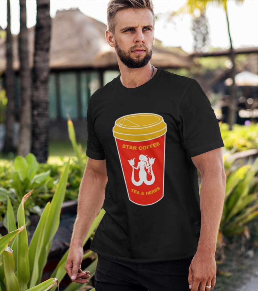 Star Coffee Tea & Herbs Mermaid Cup T-Shirt