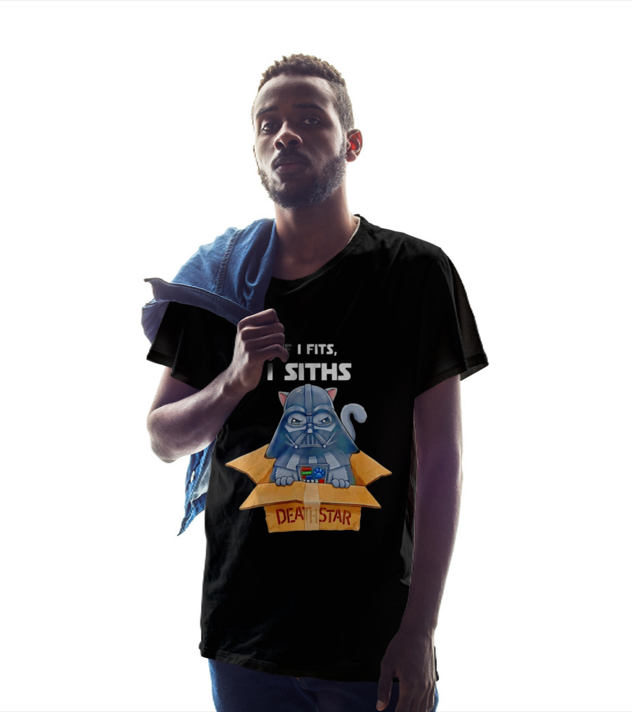 If I Fits I Siths Darth Vader Cat In Death Star Box T-Shirt