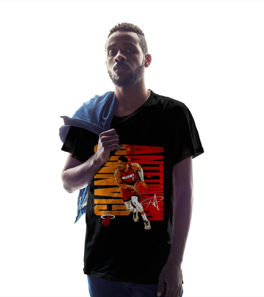 Giannis Antetokounmpo Miami 7 Basketball Running Miami Heat T-Shirt