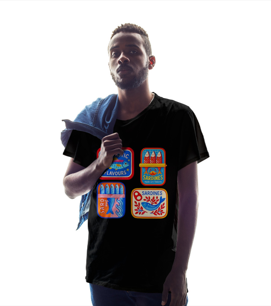 Fin Tastic Flavours Sardines Pour Les Toasts Sardines Sard Under The Sea T-Shirt