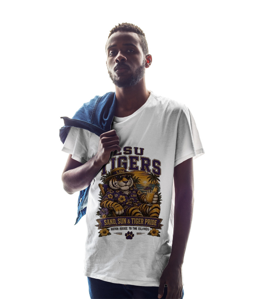 LSU Tigers Sand Sun And Tiger Pride Baton Rouge To The Islands T-Shirt