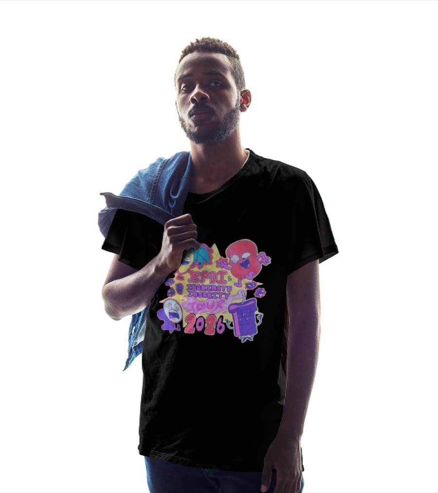 BFDI & Inanimate Insanity Tour 2026 Characters And Fun Adventure T-Shirt