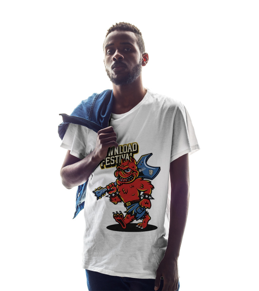 Download Festival Hellhound Character With Guitar T-Shirt