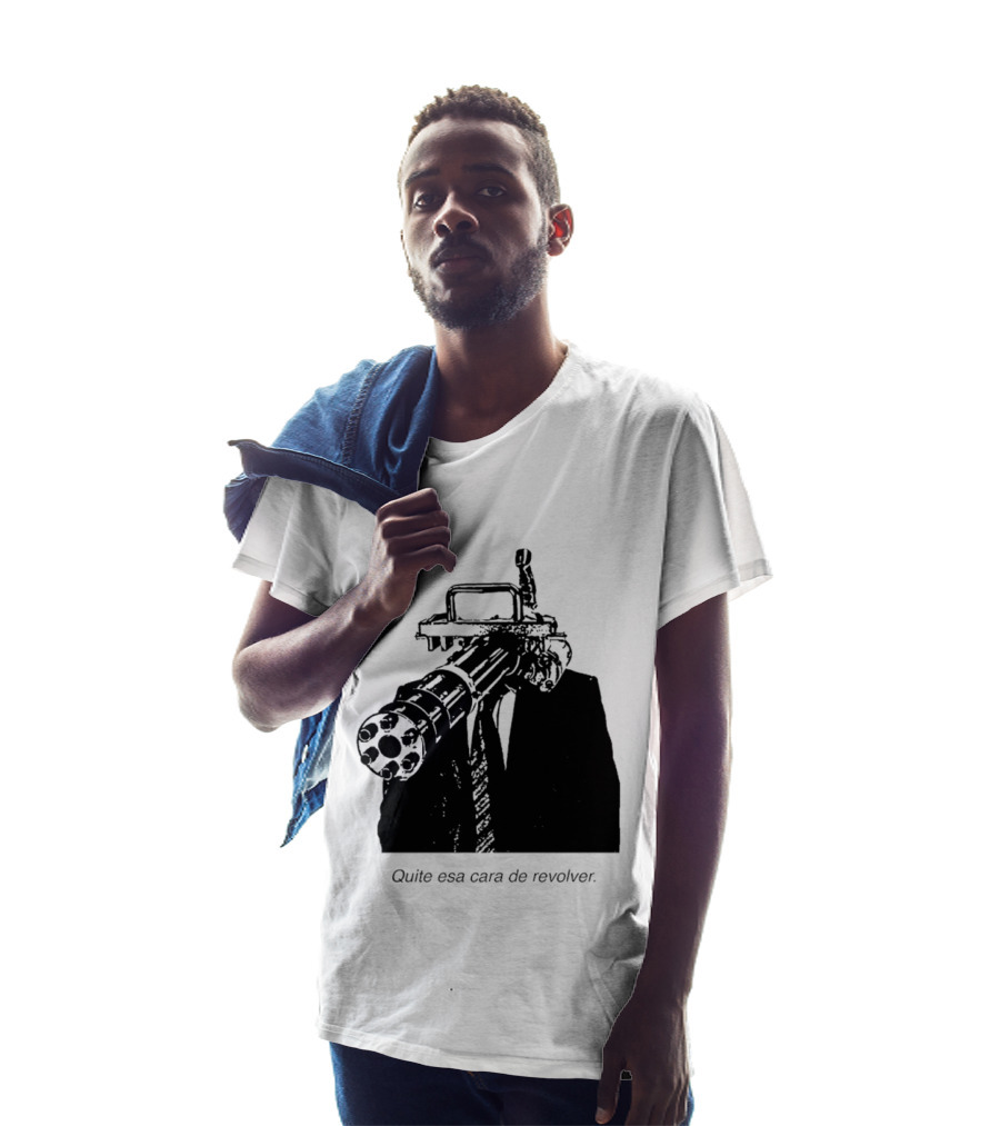 Head Gatling Quite Esa Cara De Revolver T-Shirt