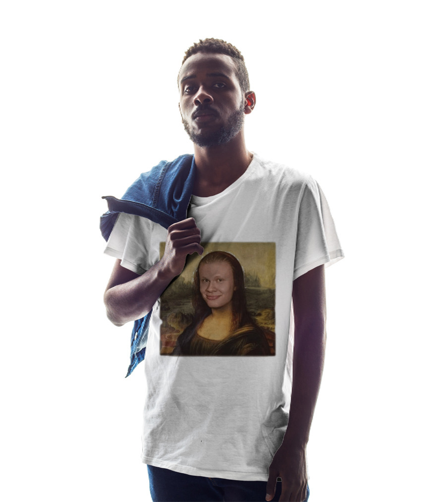 Mona Lisa Erling Haaland Meme Face Fusion T-Shirt