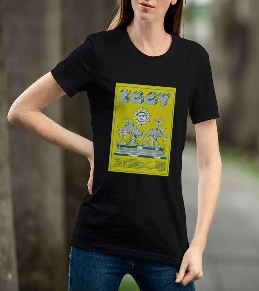 Eggy Spring Tour 2026 Artspace Outpost Richmond Outside Days Denver T-Shirt