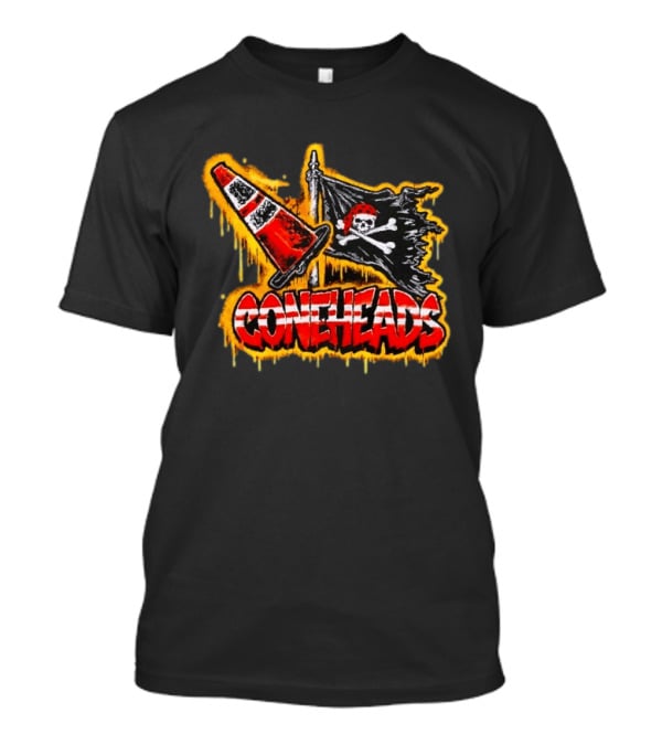 Coneheads Skull And Crossbones Pirate Flag Traffic Cone T-Shirt