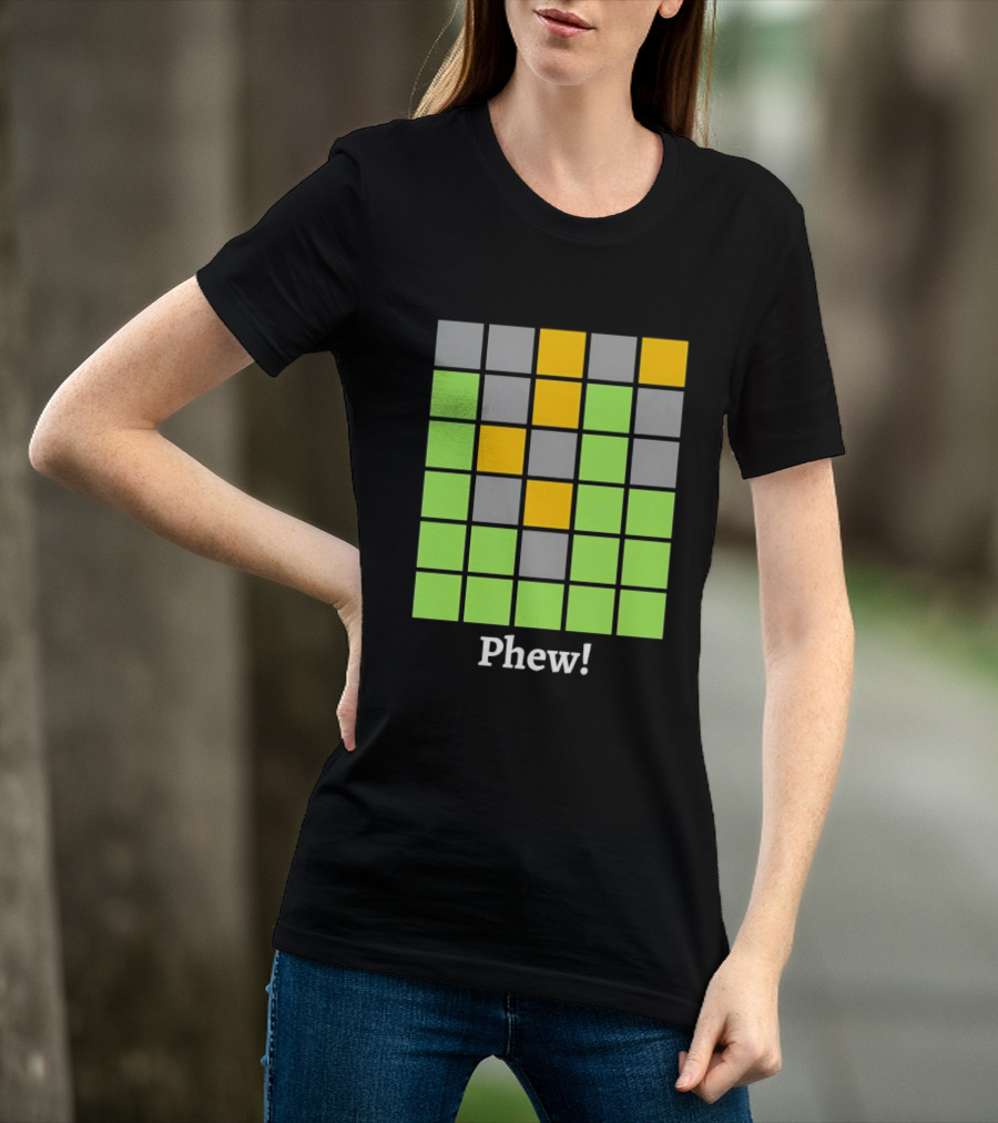 Minesweeper Phew Grid Game Board Text Phew T-Shirt