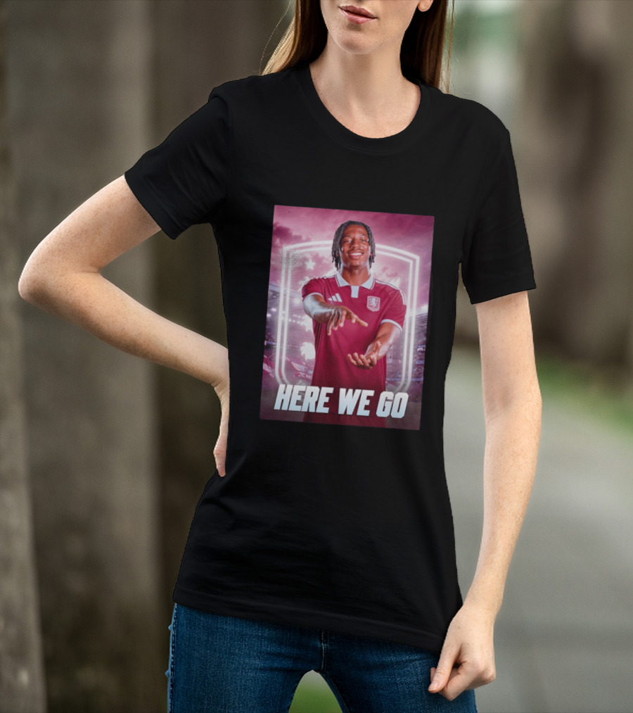Jaden Philogene Here We Go Aston Villa Soccer Star Enthusiasm T-Shirt