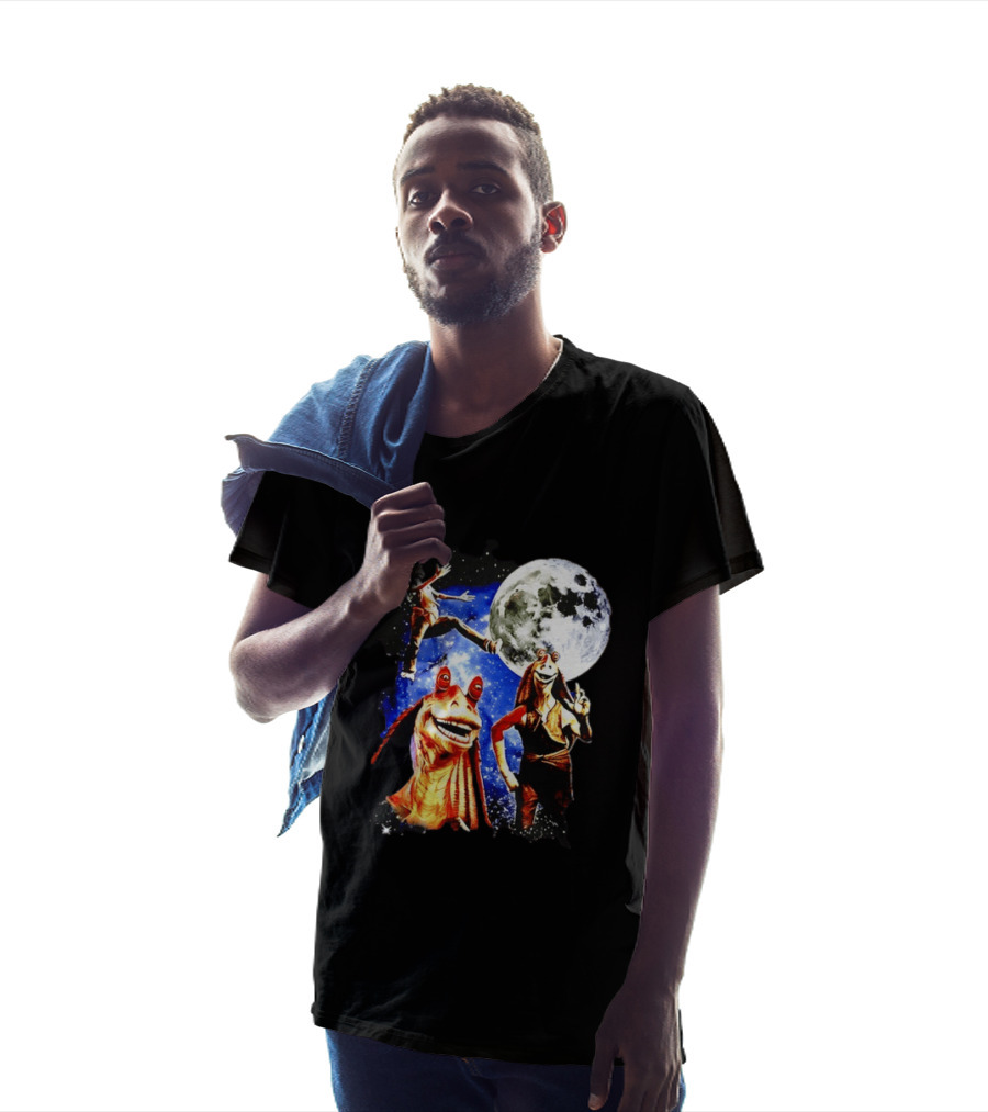Jar Jar Binks Star Wars Gungan Moon And Space Adventure T-Shirt
